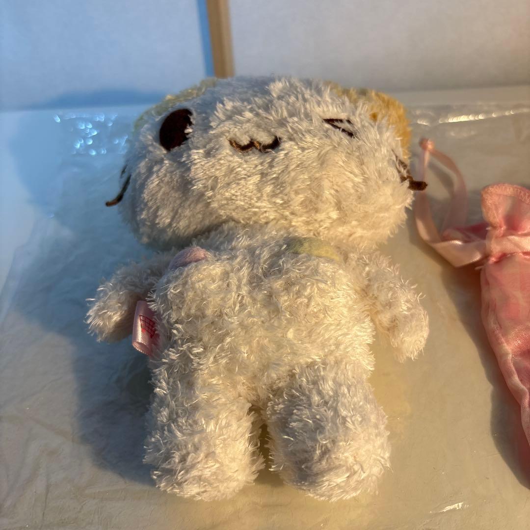 激レア　平成レトロ　マシュマロみたいなふわふわにゃんこ ウィンク 巾着付
