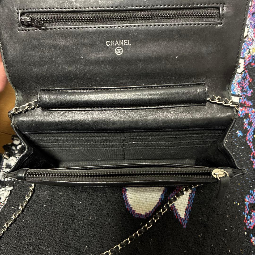 CHANEL ブラックレザー ショルダーバッグ