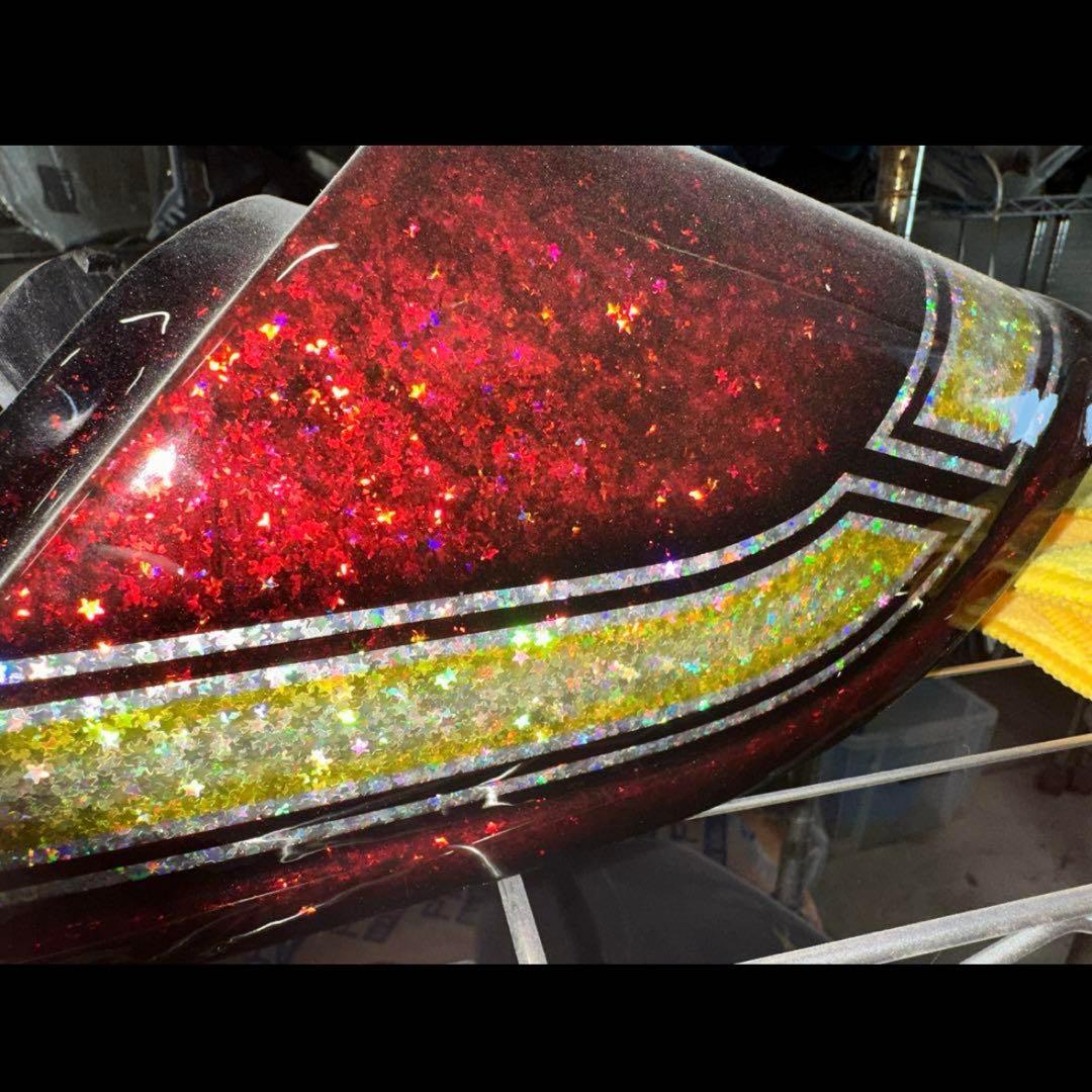 塗りたて！GS400外装セット⭐︎E2ライン激ラメスターレインボーフレークBEET