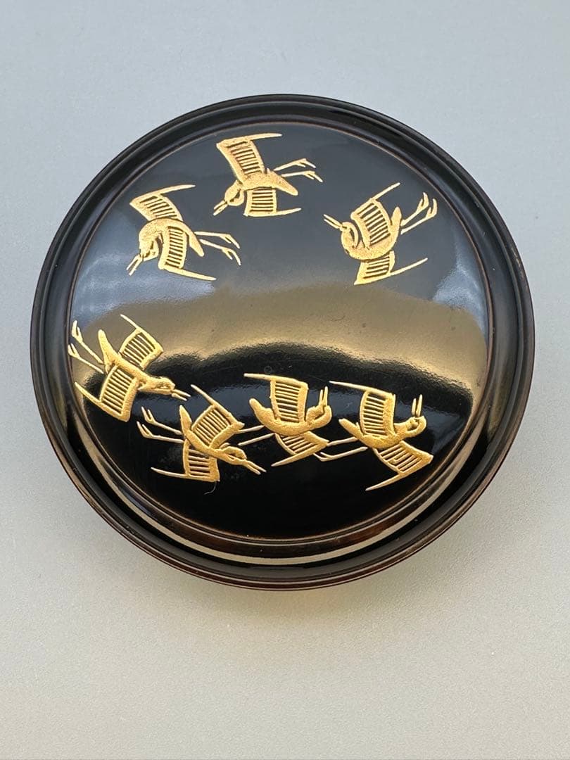 茶道具棗　辻石斎　波に千鳥　薬器