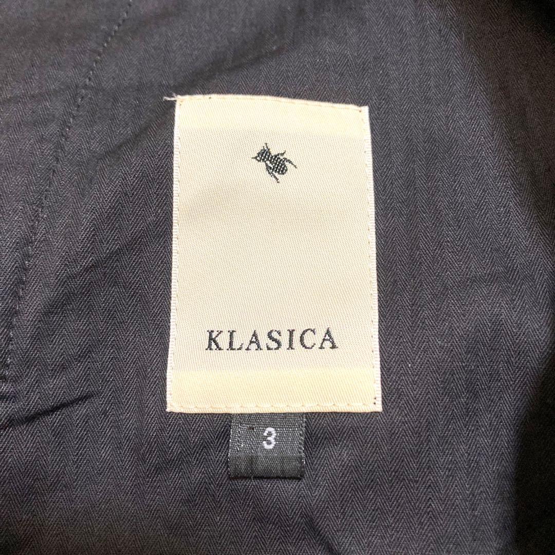 希少　KLASICA-ストライプウールパンツ