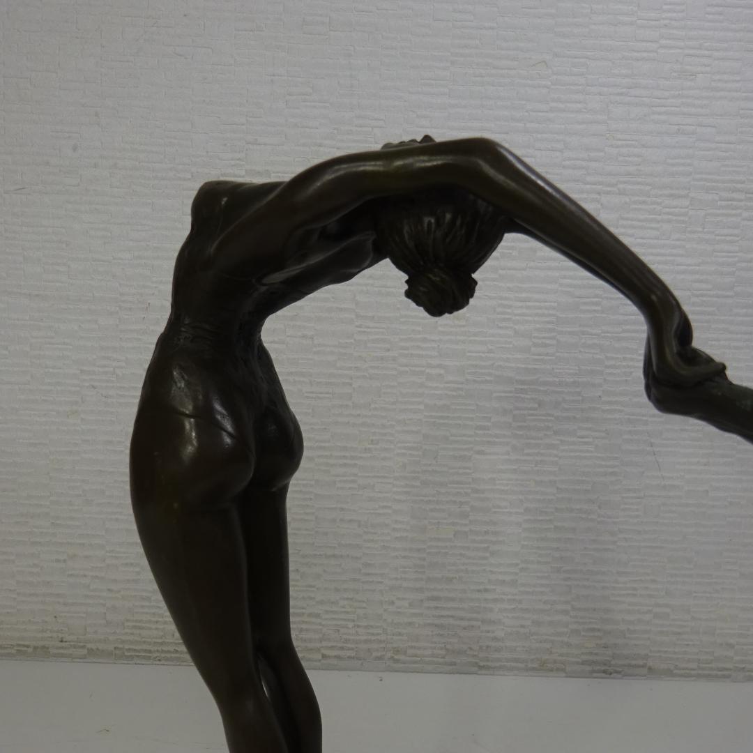 ブロンズ像 『 艶舞 』 レオタード 林良慶 美術工芸 乙女 女性像