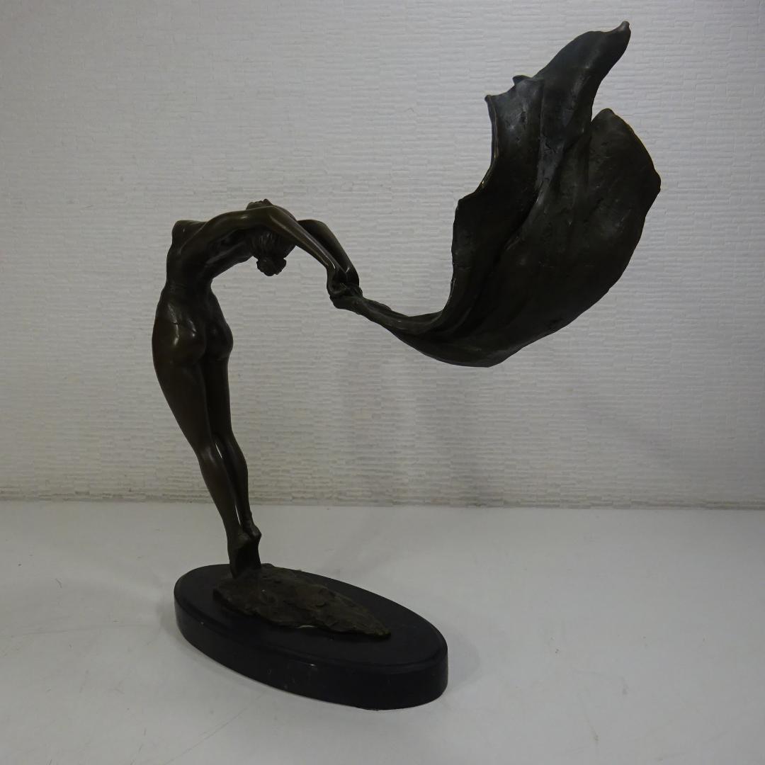 ブロンズ像 『 艶舞 』 レオタード 林良慶 美術工芸 乙女 女性像