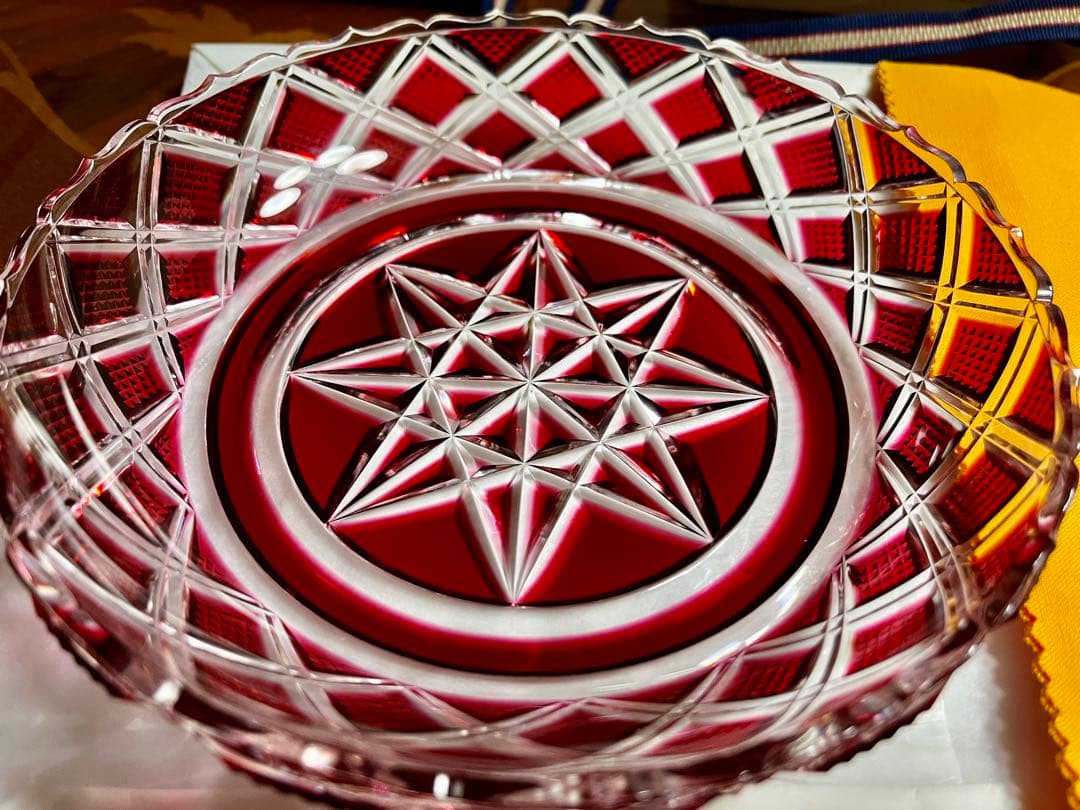 カルティエ 】島津薩摩切子　中皿