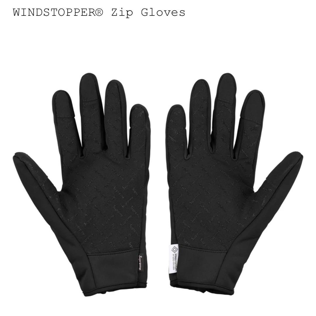 Supreme Windstopper Zip Gloves Black 黒 M