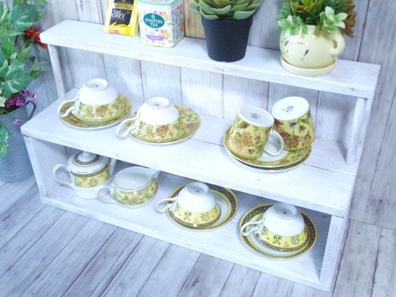 ハンドメイド　ミニコーヒーボード ロングサイズ（シャビーホワイト）