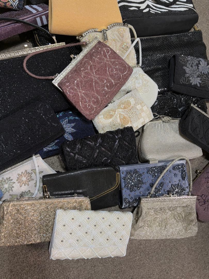 ビーズバック　まとめ売り　37点ほど　パーティーバック　昭和レトロ　大量セット