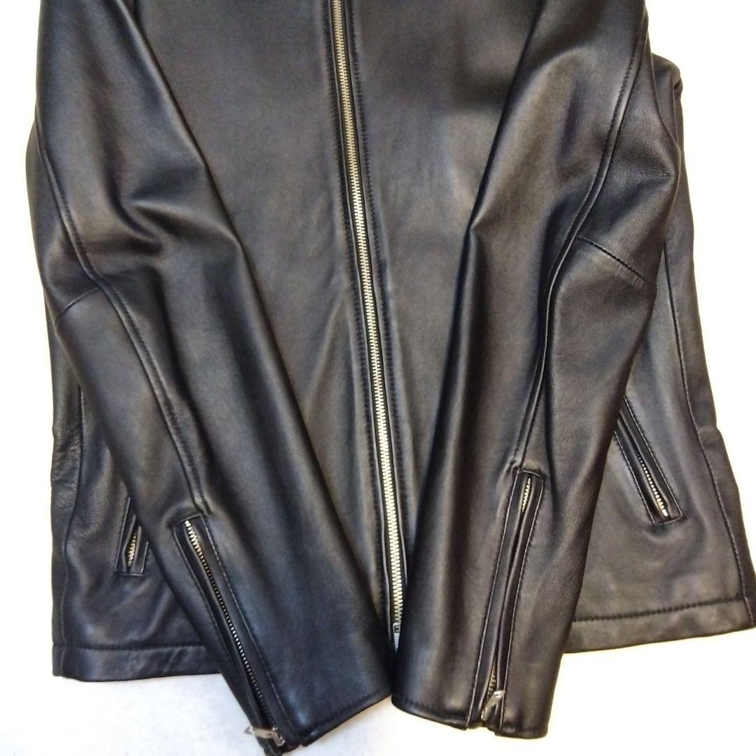 アーバンリサーチ　本皮ライダースジャケット　シングル　ノーカラー