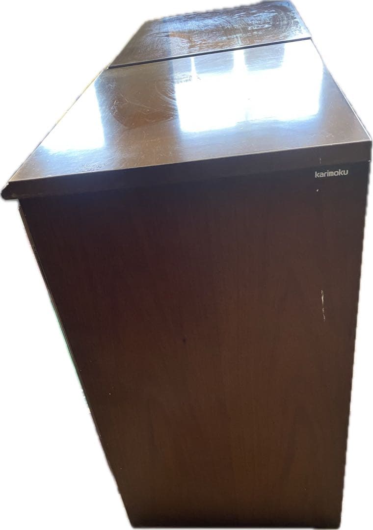 ★期間限定値下げ★ 【美品】カリモク　ダークブラウン 木製キャビネット ガラス扉