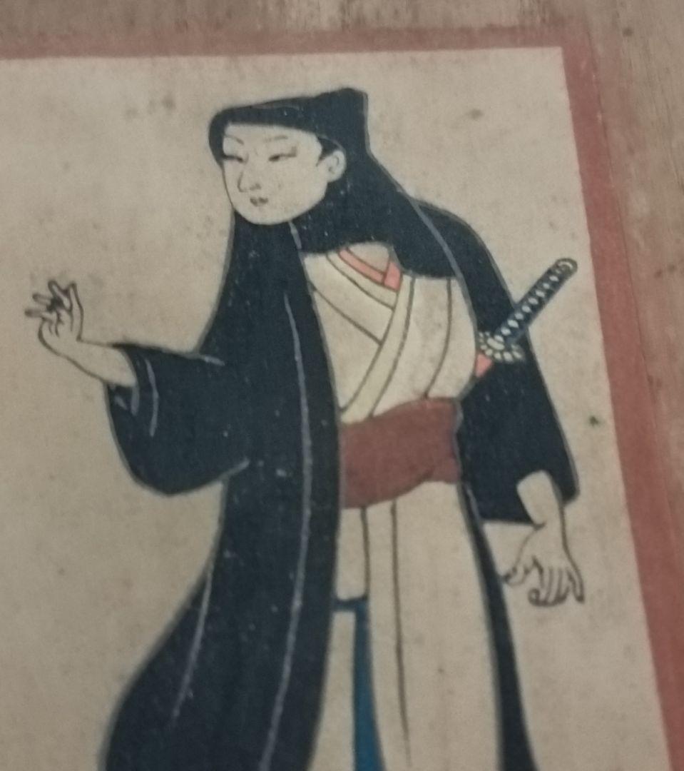 木版画桐箱　時代物　夢男木版画