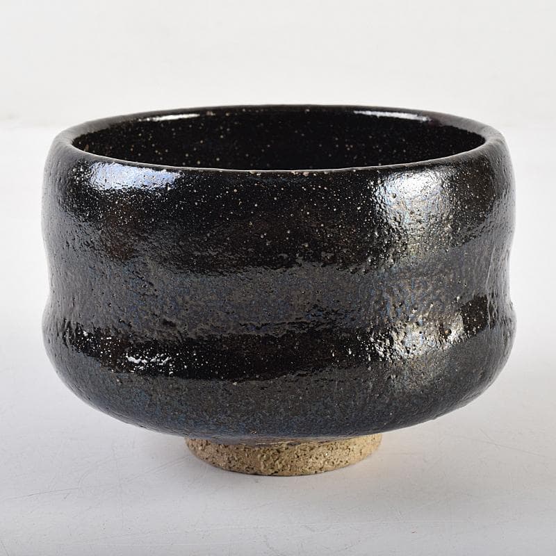 にゅ～まんさん　九代了入作　黒楽茶碗　仕覆付　十代旦入識箱　M　R8522