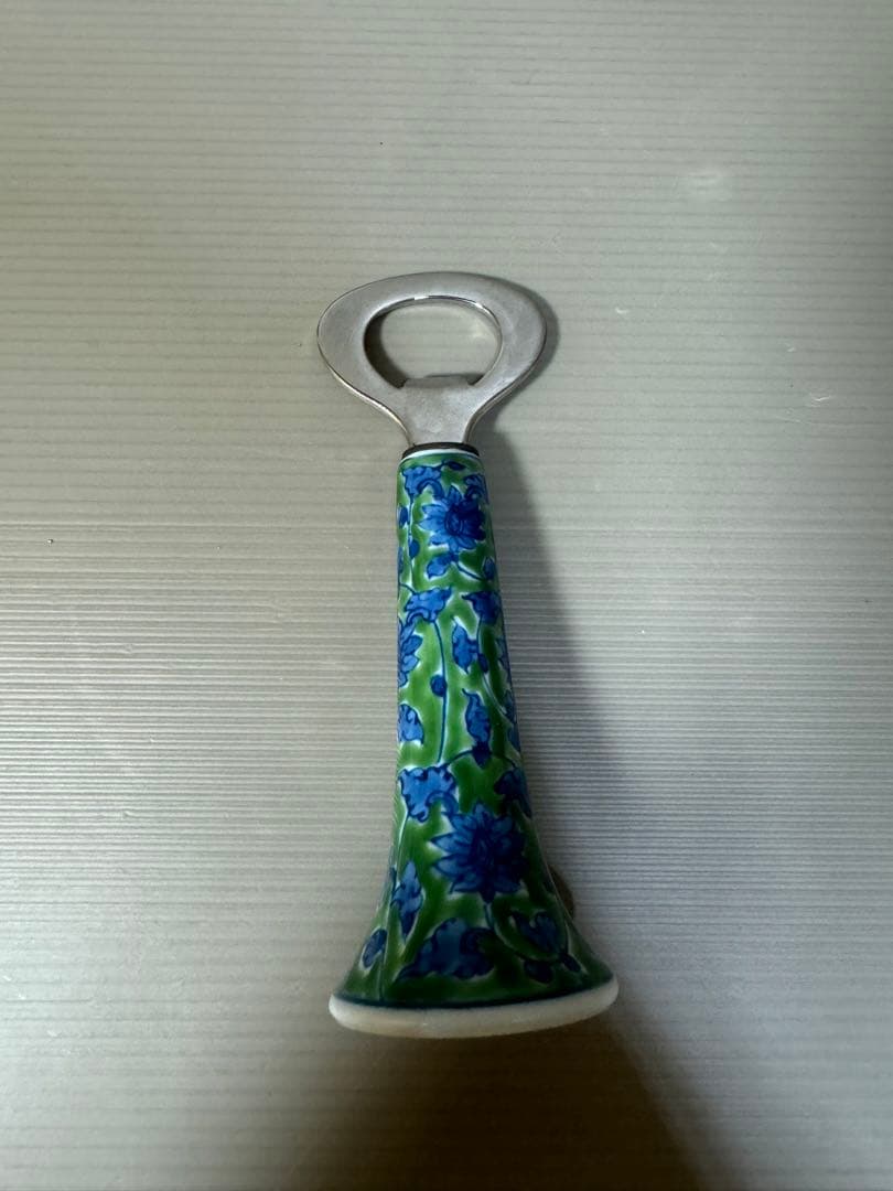 2287 源右衛門　緑彩唐草　栓抜　未使用