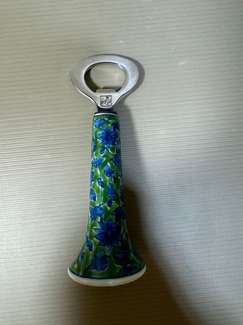 2287 源右衛門　緑彩唐草　栓抜　未使用