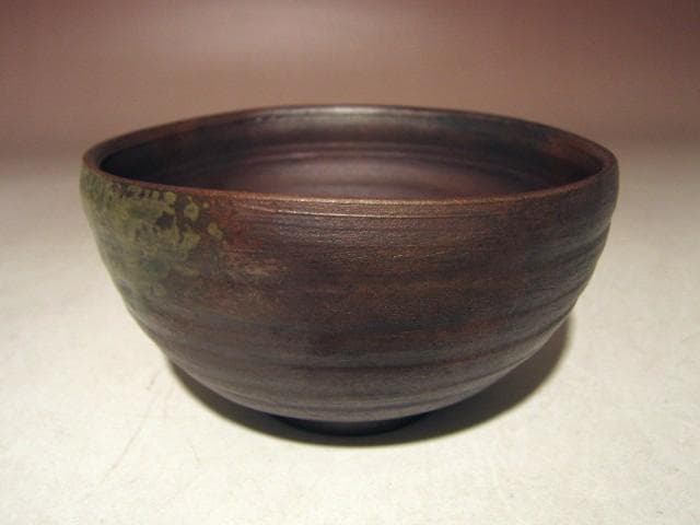 ☆人間国宝 金重陶陽 備前茶碗【湖月】☆裏千家十四代淡々斎花押☆u534