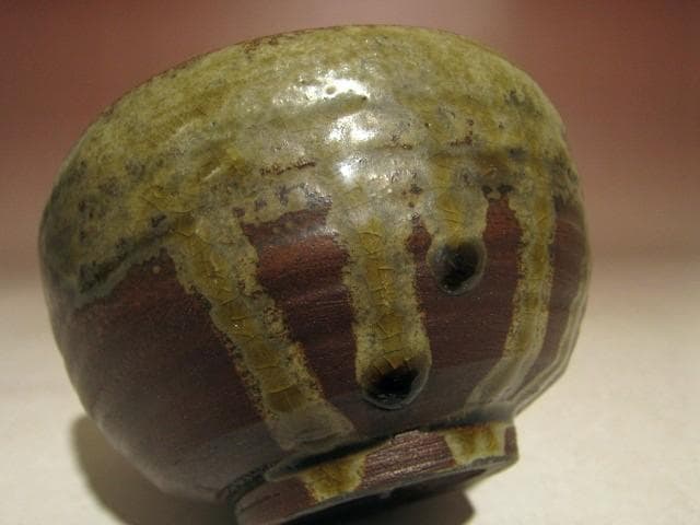 ☆人間国宝 金重陶陽 備前茶碗【湖月】☆裏千家十四代淡々斎花押☆u534