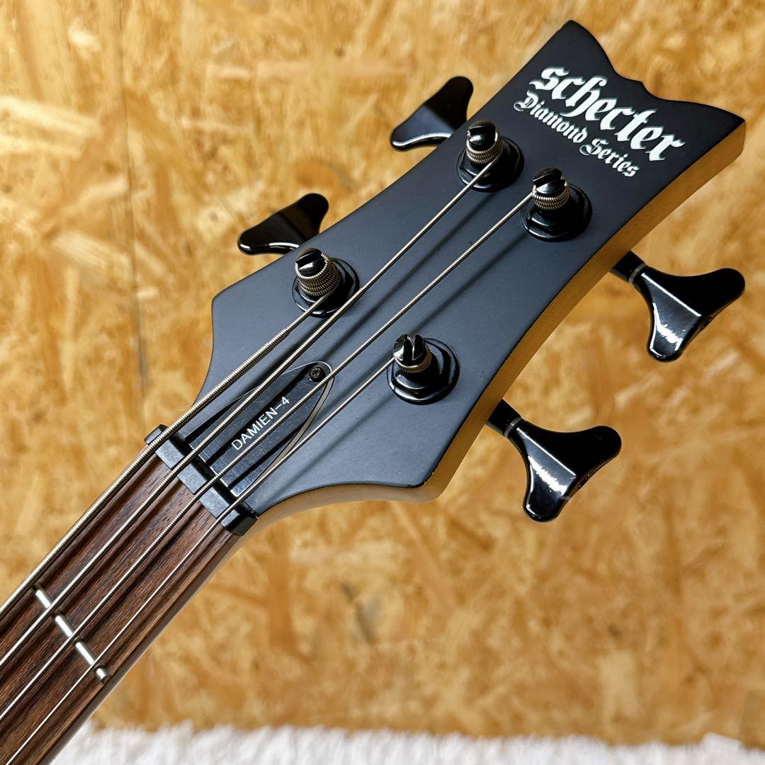 Schecter Damien-4 AD-DM-4 EMGhz コウモリインレイ