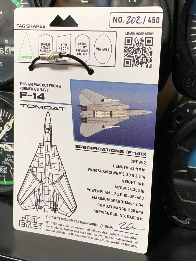 米海軍 戦闘機 F-14 トムキャット ミサイルレール タグ かキーホルダー