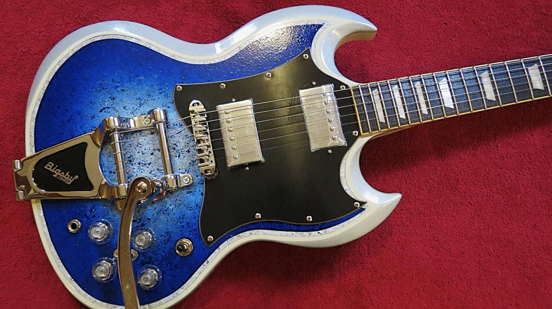 SGB ブルーバースト ラッカーオリジナル塗装 ビグスビー アルニコV・PU