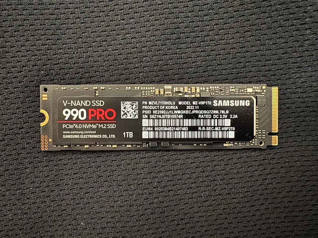 内蔵型SSD Samsung 990 PRO 1TB SSD