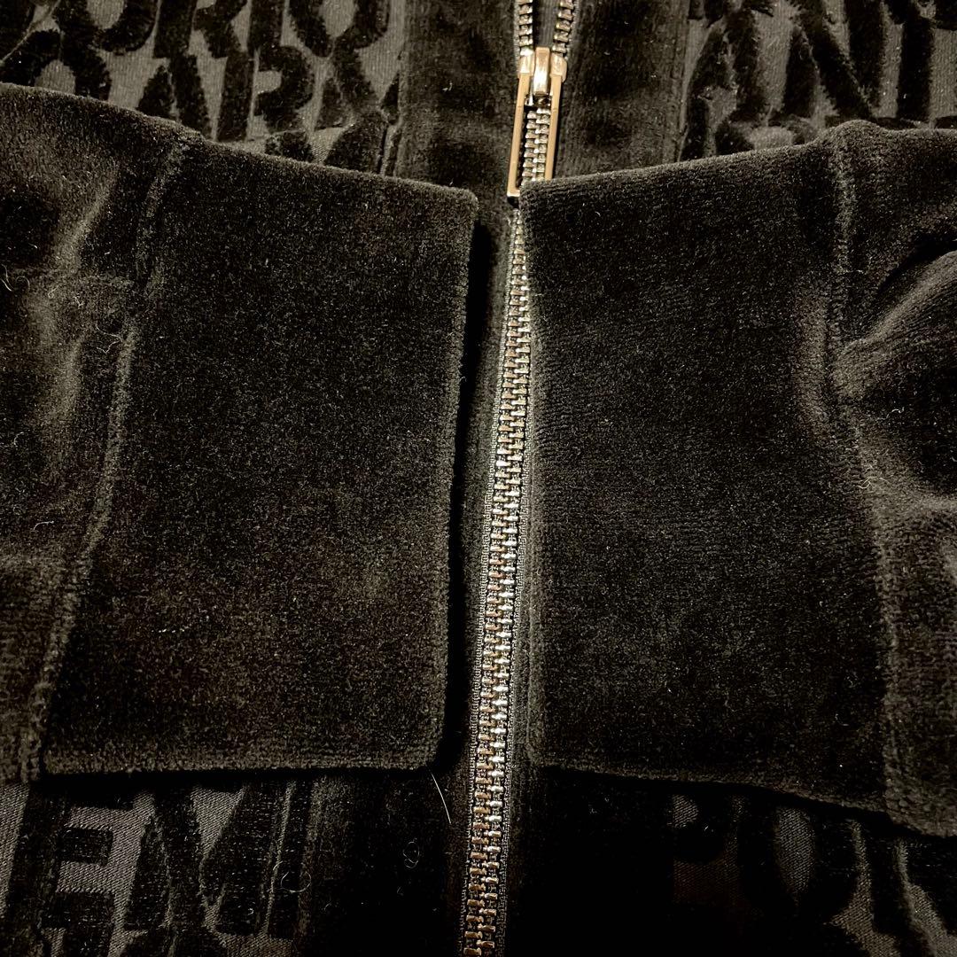 極美品　EMPORIO ARMANI ブルゾン　パーカー　ベロア　総柄　M L