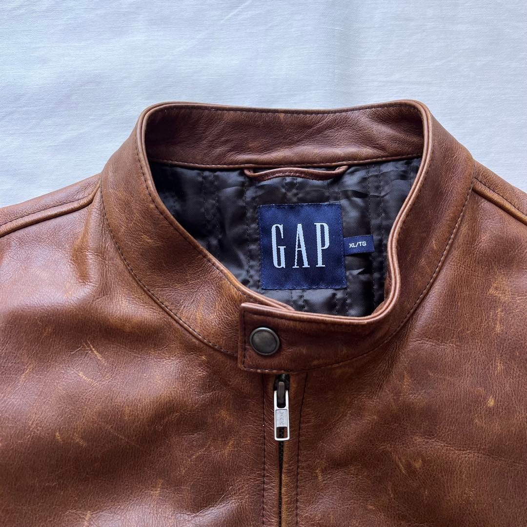GAP ギャップ　レザージャケット シングルライダース　XL 00s