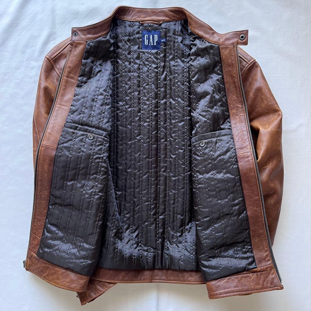 GAP ギャップ　レザージャケット シングルライダース　XL 00s