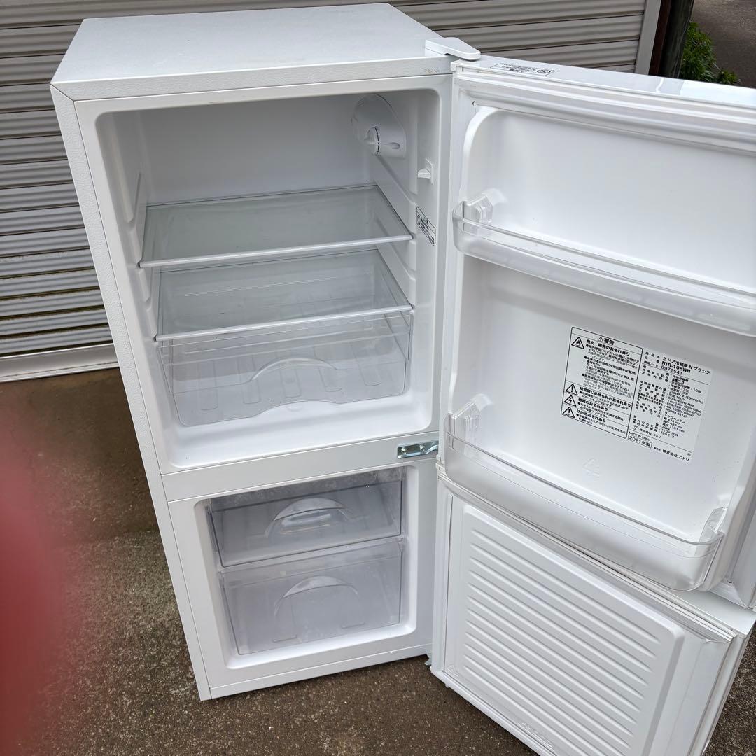 【東京23区送料無料‼️】ニトリ　冷蔵庫106L 2021年製　ホワイト