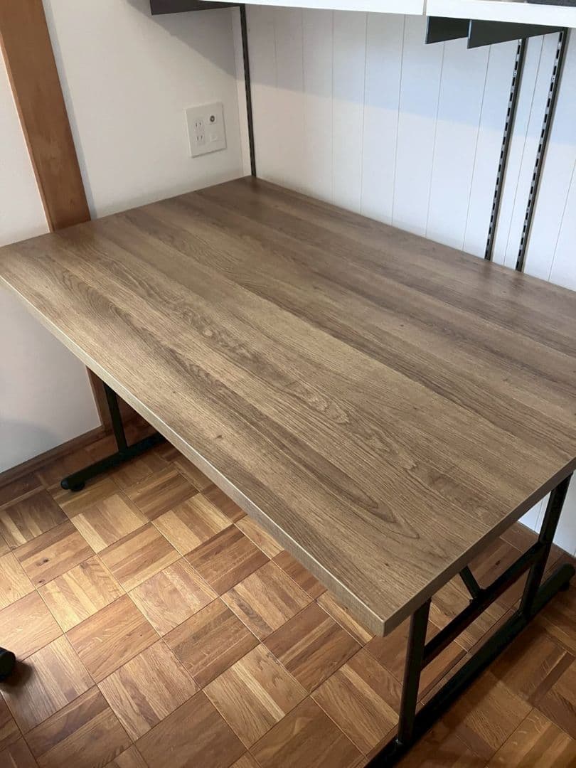 木目調シンプルデザインデスク幅120cm