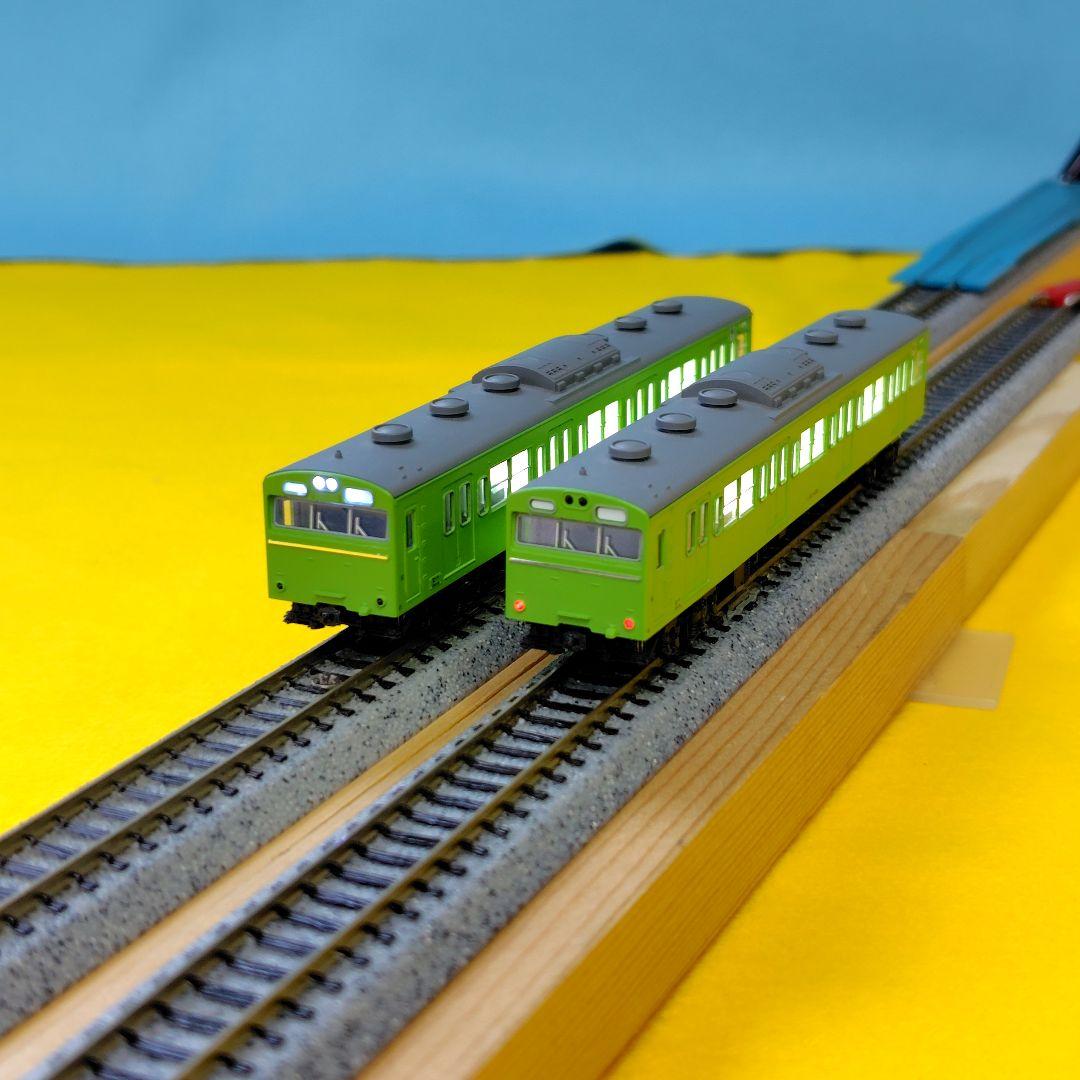 ＫＡＴＯ―103系近郊型電車103系（ うぐいす 色)十両