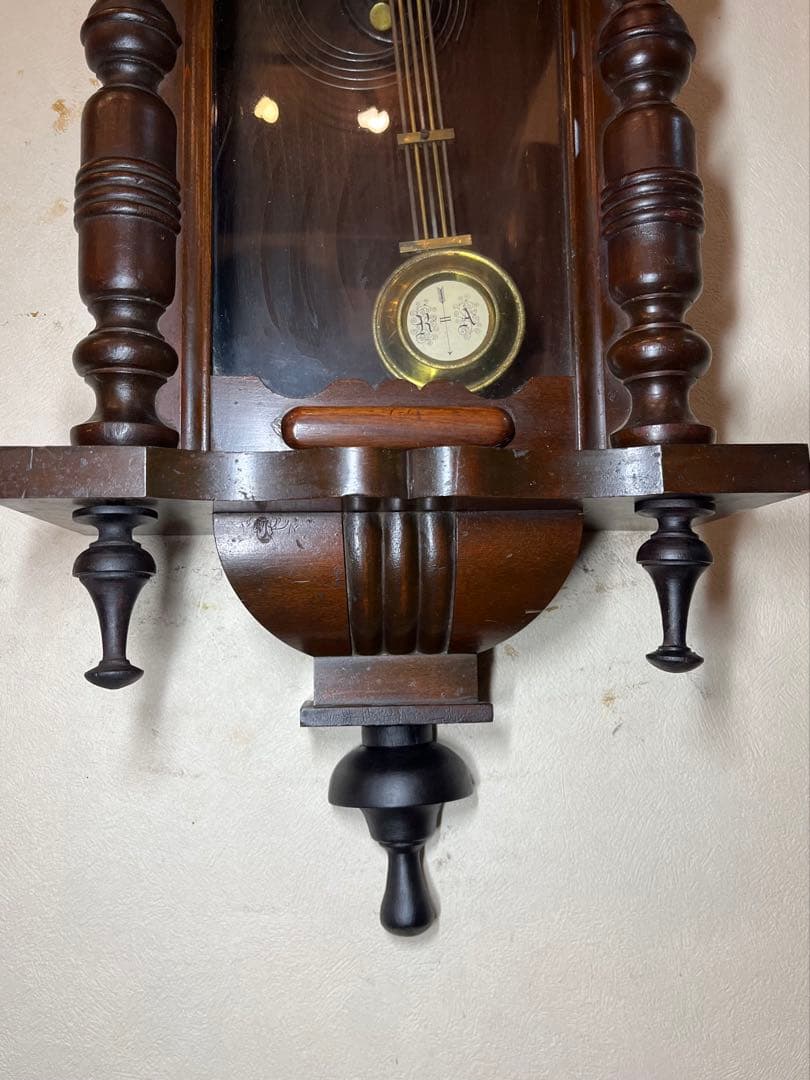 高野時計　装飾型　柱時計　古時計　振り子時計　レトロ　ゼンマイ　ボンボン　精工舎