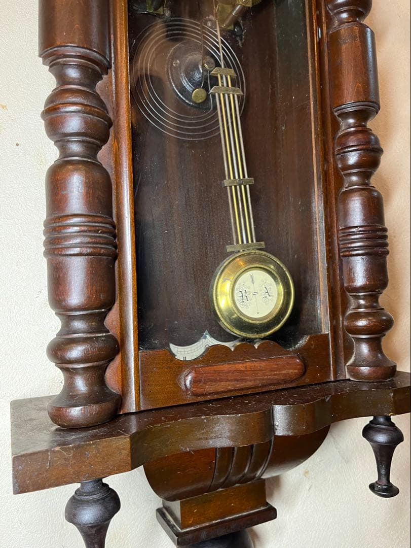 高野時計　装飾型　柱時計　古時計　振り子時計　レトロ　ゼンマイ　ボンボン　精工舎
