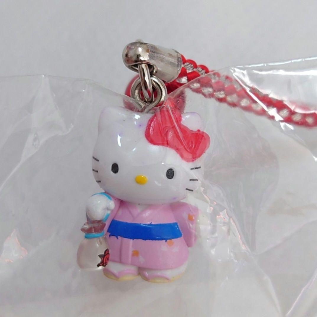 レア　新品未開封　ご当地キティ 熱海 ピンク浴衣 金魚　花火　根付けストラップ