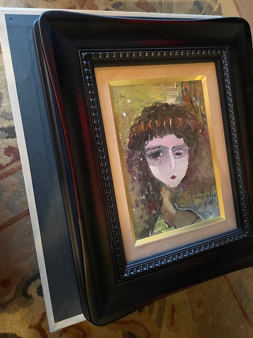 絵画　織田廣喜　オダヒロキ　少女　油彩　織田ひろき　美術品　アート　おだひろき