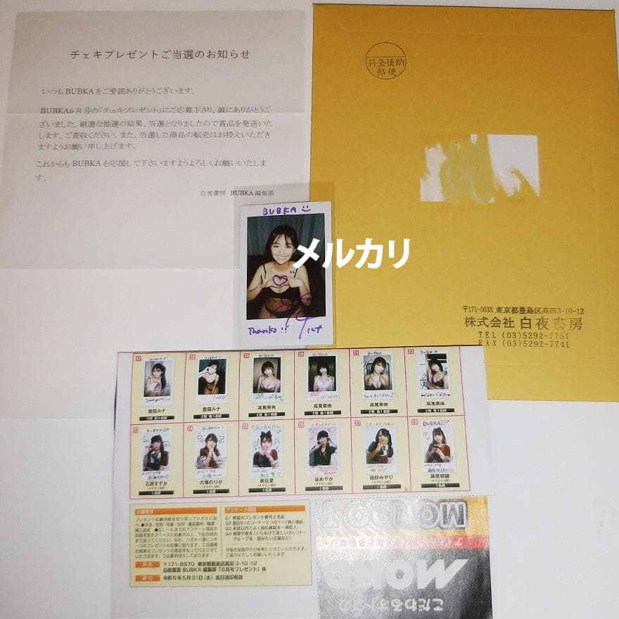 豊田ルナ 直筆サイン入りチェキ