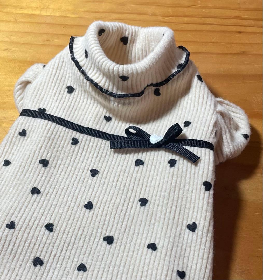 ハンドメイド犬服　【再販】ふんわりタンクトップ　リブニット★お袖変更可能