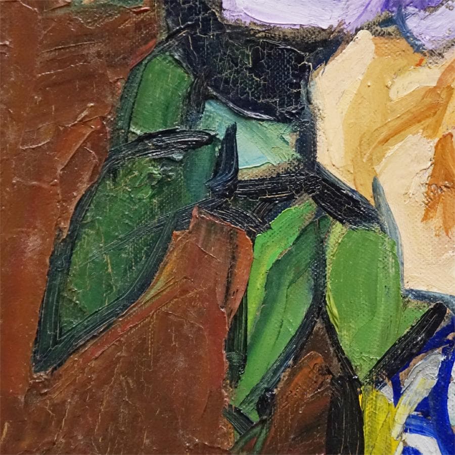 元川嘉津美 バラ 薔薇 油彩油絵 額装 絵画 美術 肉筆 一水会 神戸文化賞