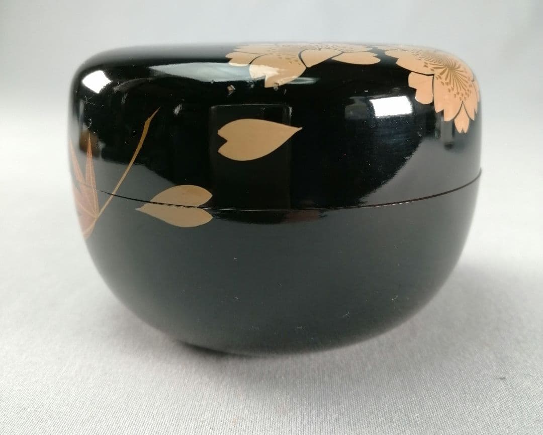 【茶事具】千穂作　雲錦蒔絵平棗　棗297