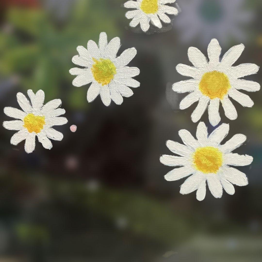 まあさん専用　美谷島　『初夏』　油絵　油彩画　マーガレット　額装入り