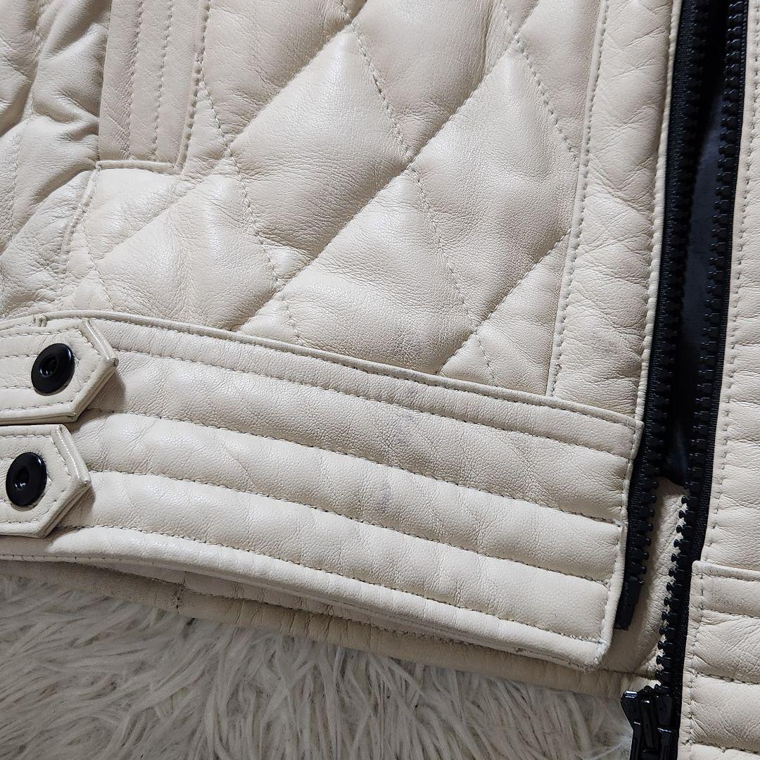 入手困難✨WIND ARMOR ライダースジャケット 革 ダウン キルティング