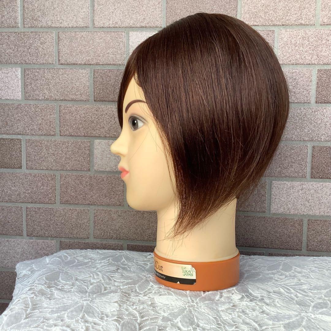 人毛100% 総￼手植 医療用部分ウィッグ ヘアピース ダークブラウンブラック