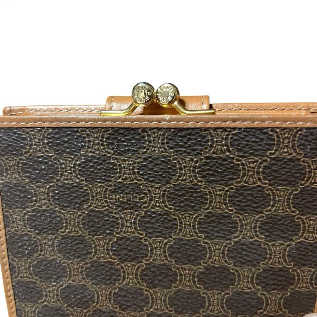 極美品✨未使用級セリーヌ マカダム トリオンフ 二つ折り財布 がま口 レディース