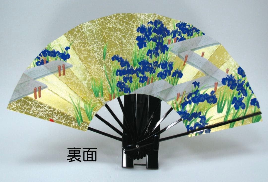 飾扇　名古屋城/カキツバタ(9.5寸)