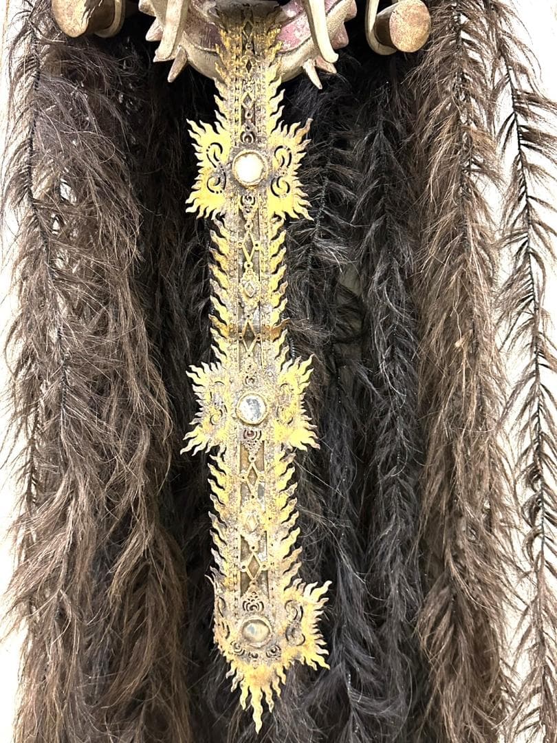 珍品 レア品 バリ島 バロンダンス 舞踊用 お面 民芸 木彫り インドネシア