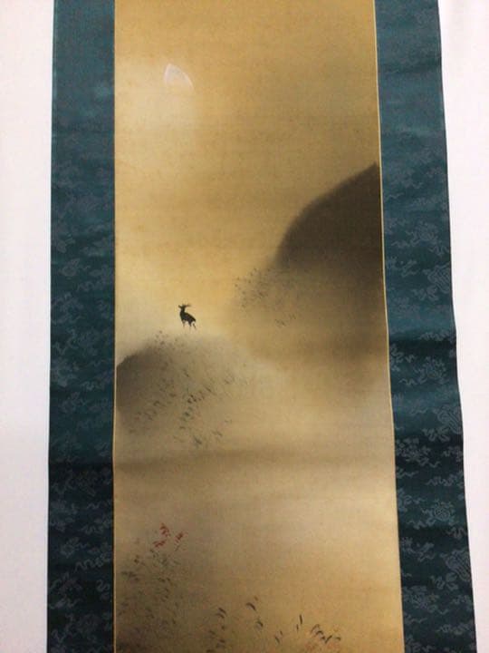 掛け軸　鹿さん…哀愁ダダ漏れ。。。　木箱付き