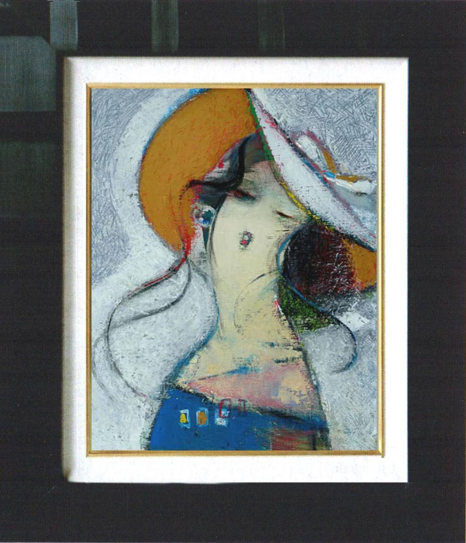 油絵 菅家令子 絵 絵画 インテリア F6-081812 人物 女性像