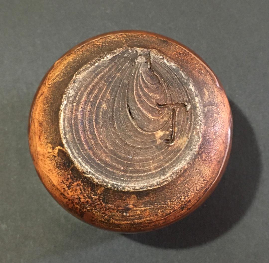 在銘= 丁 茶入 茶壺 茶器 茶道具 茶入れ 時代箱付き [極美品]