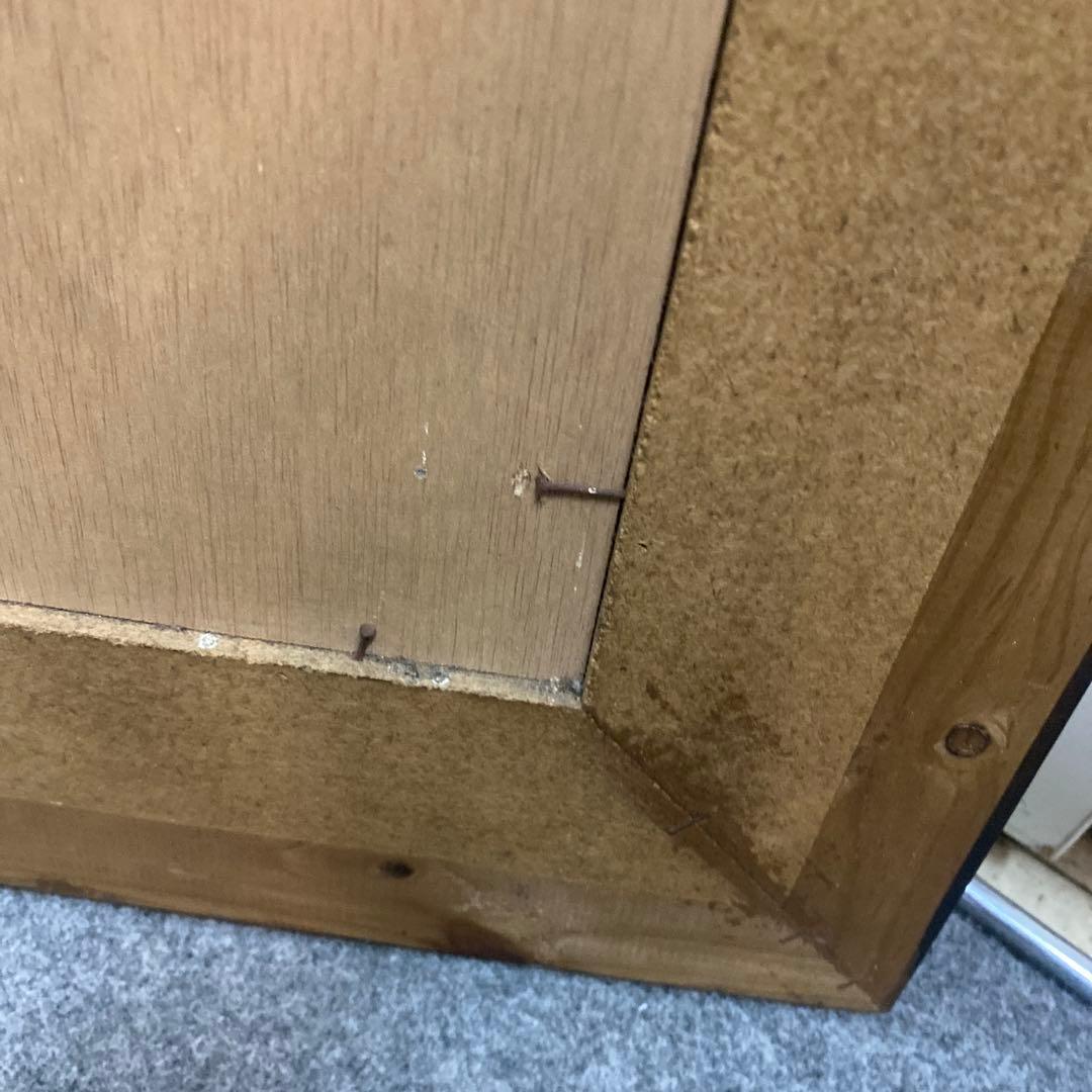 N スペイン製　アンティーク　壁掛けミラー　鏡　タイル張り　送料込み