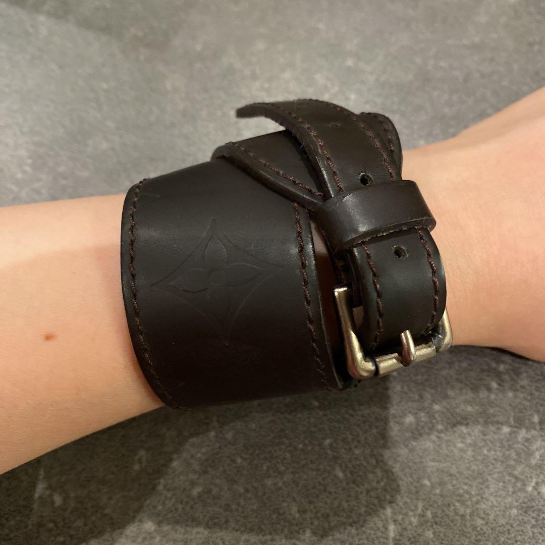 LOUIS VUITTON ルイ ヴィトン ブラスレフォース レザーブレスレット