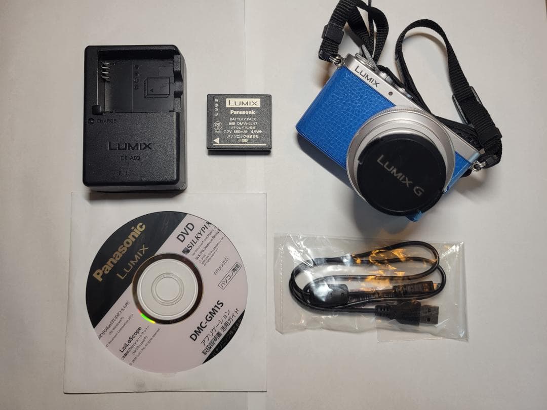 パナソニック ミラーレス一眼カメラGM1Sレンズキットブルー DMC-GM1SK