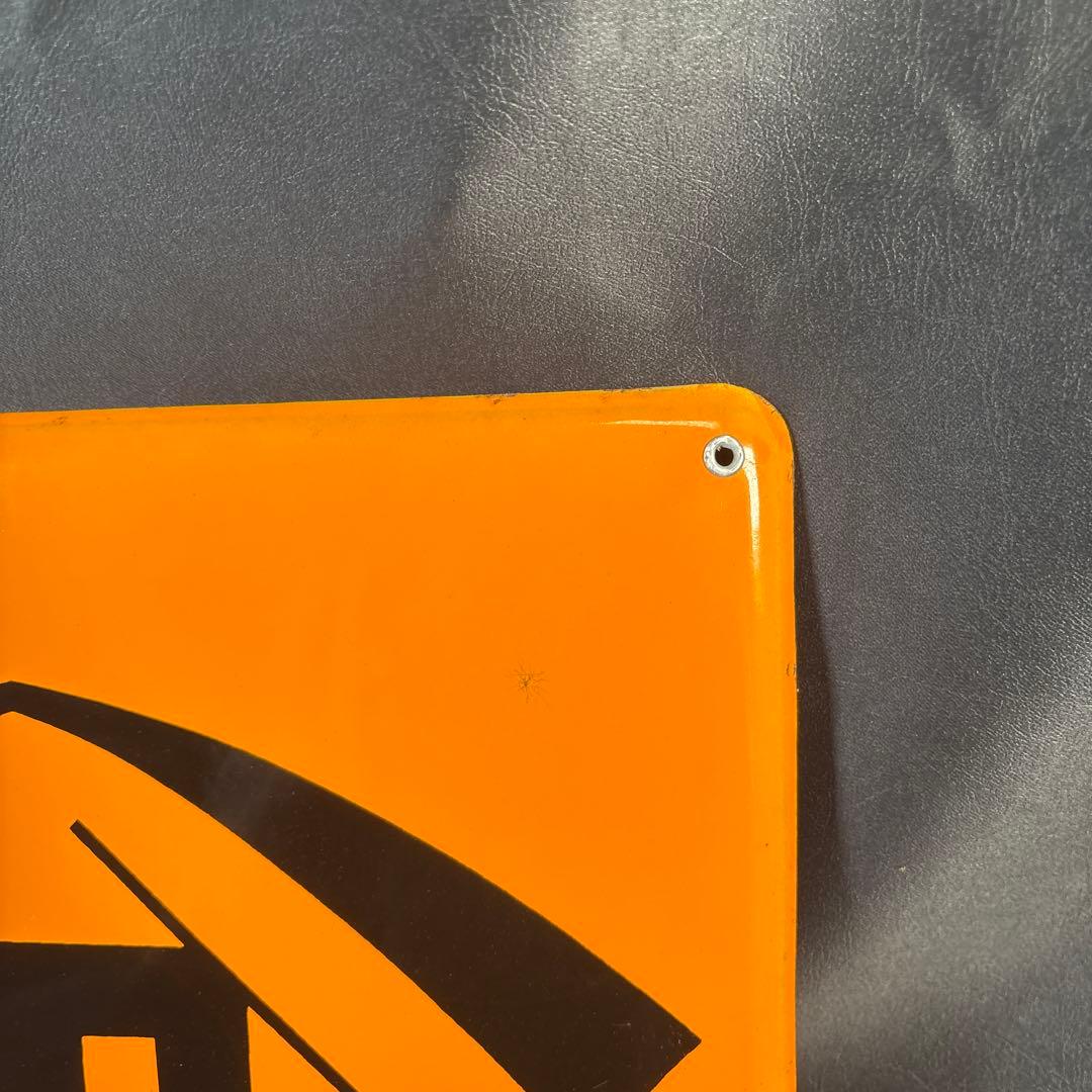 C005 ヒゲタ　しょうゆ　ヒゲタ醤油　ホーロー看板　未使用　昭和　レトロ　希少